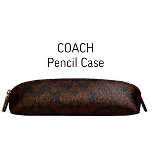 Coach Pencil Case In Signature Canvas New